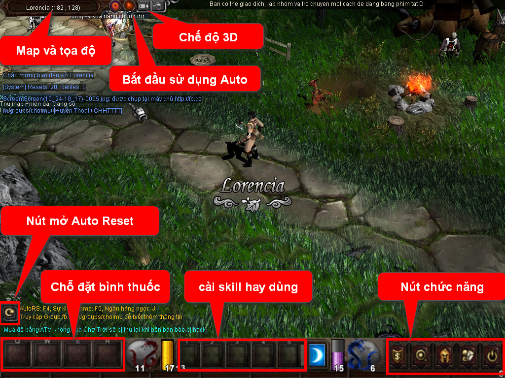 Chức năng chính của Game MU Bạo Chúa Chức năng chính của Game MU Bạo Chúa