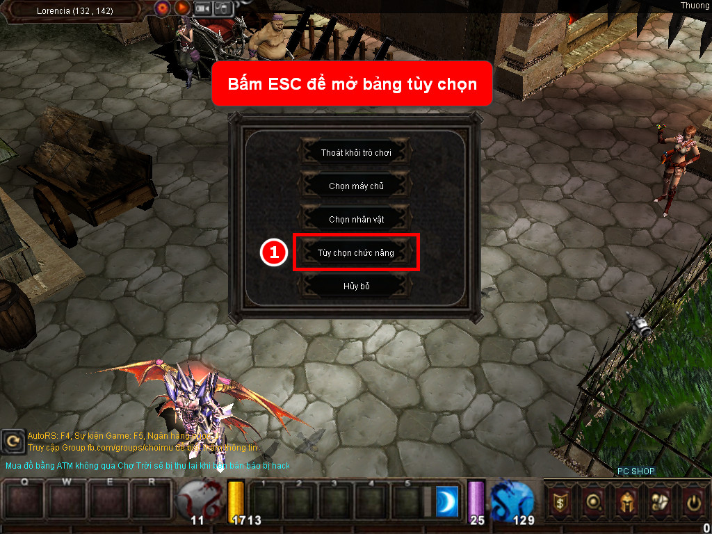 Chức năng chính của Game MU Bạo Chúa Chức năng chính của Game MU Bạo Chúa